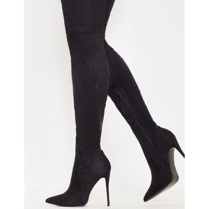 Thigh High Black Heels